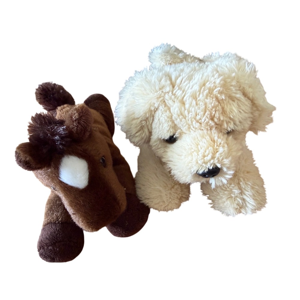 Aurora horse and dog plushies bundle